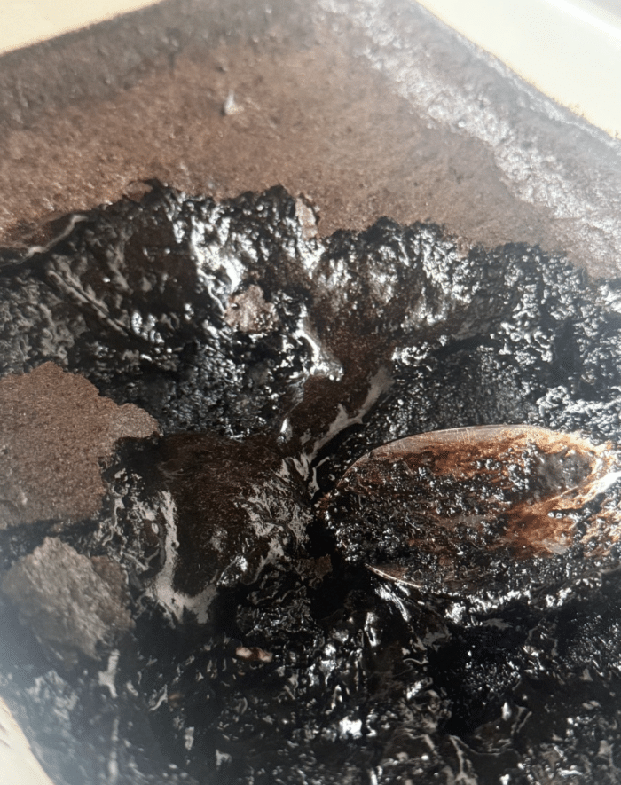 Gooey chocolate dessert.