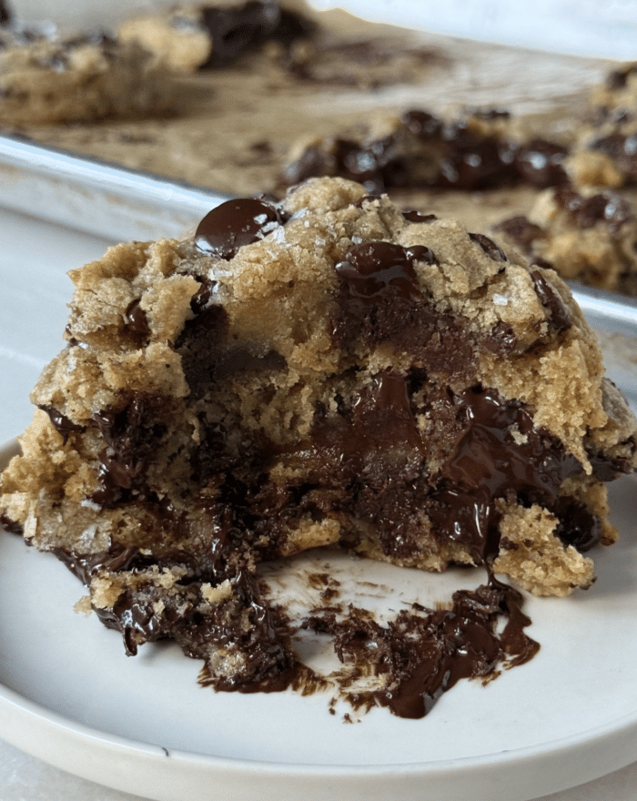 Close up of banana cookies.