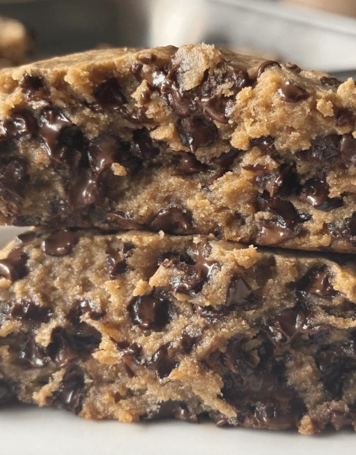 Close up of 3 ingredient protein cookies.