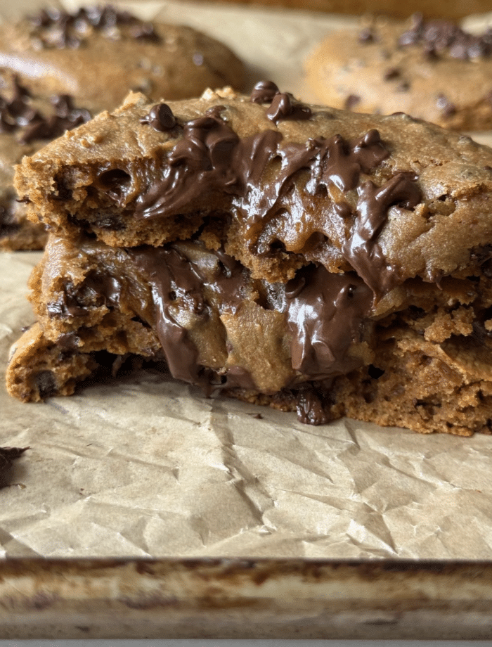 Close up of peanut butter cookies.