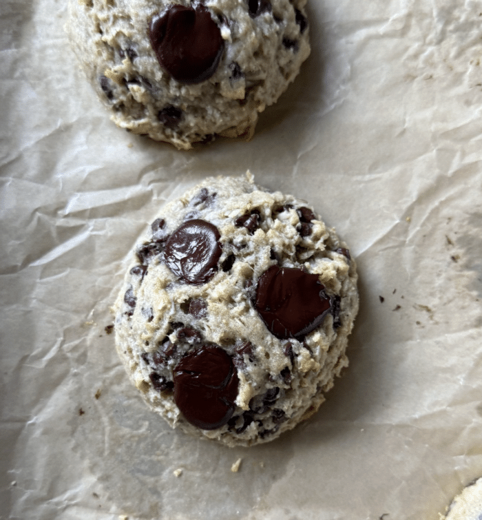 Gooey chocolate chunk dessert.