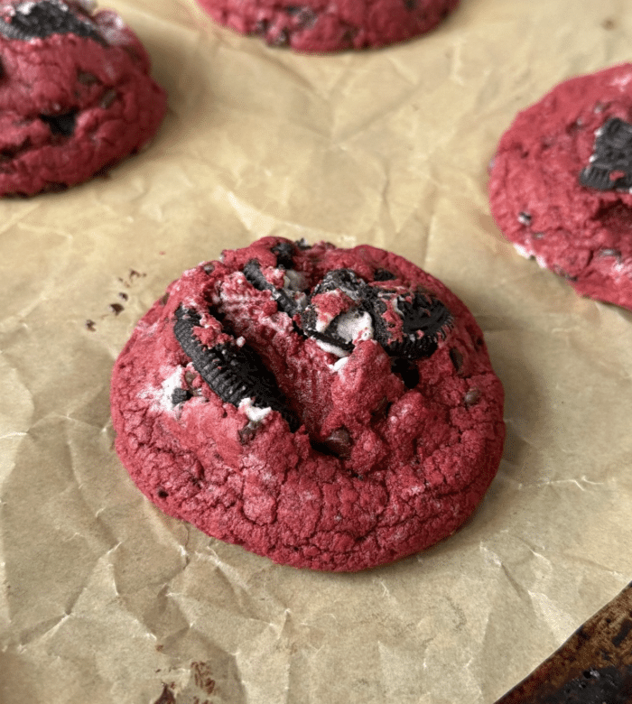 Red velvet Oreo cookies.