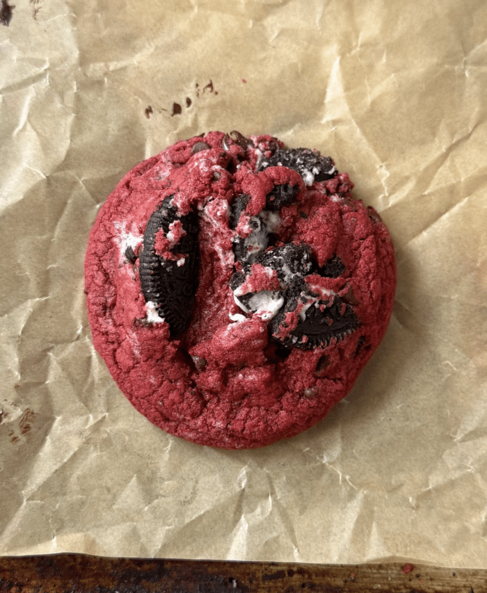 Chunky bright dessert.