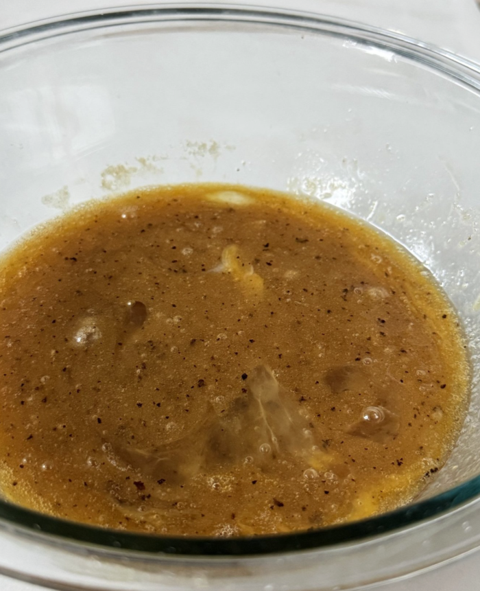 Brown butter in bowl.