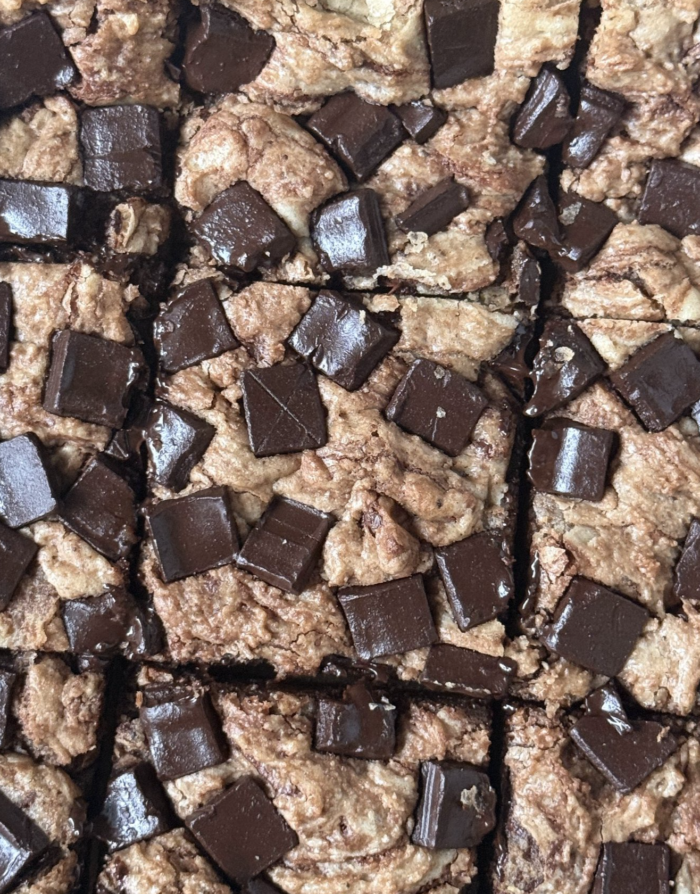 Gooey chocolate chunk bars.