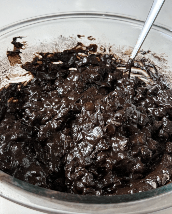 Chocolate chip brownie batter.