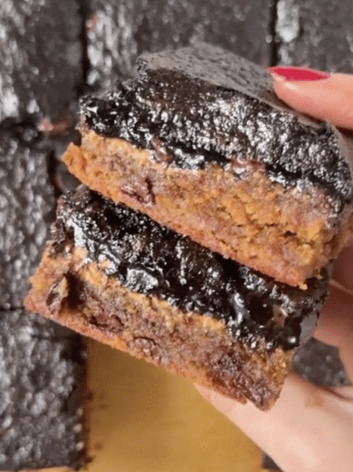 Gooey brownie bars.