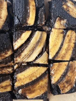 Banana Upside Down Brownies