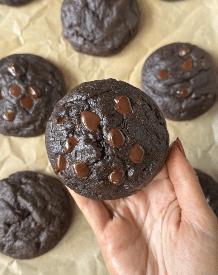 Close up of lava cookies.