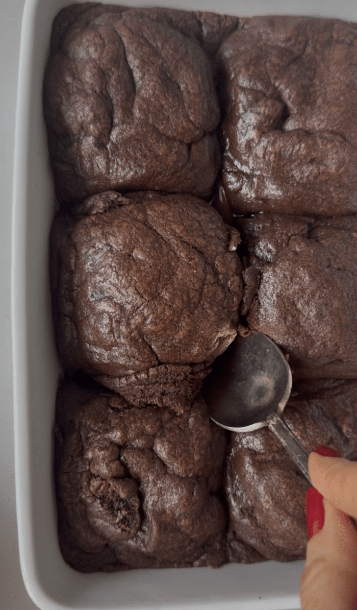 Scoopable brownies.