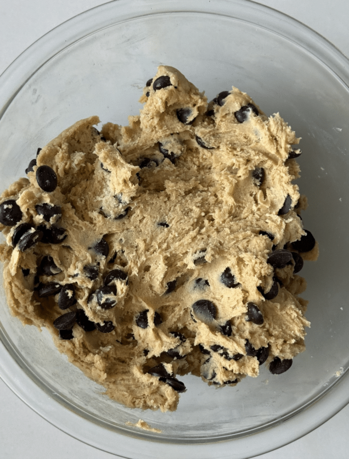 Thick peanut butter cookie dough.