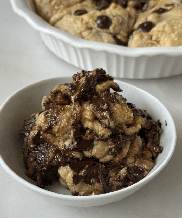 Bowl of gooey cookies.