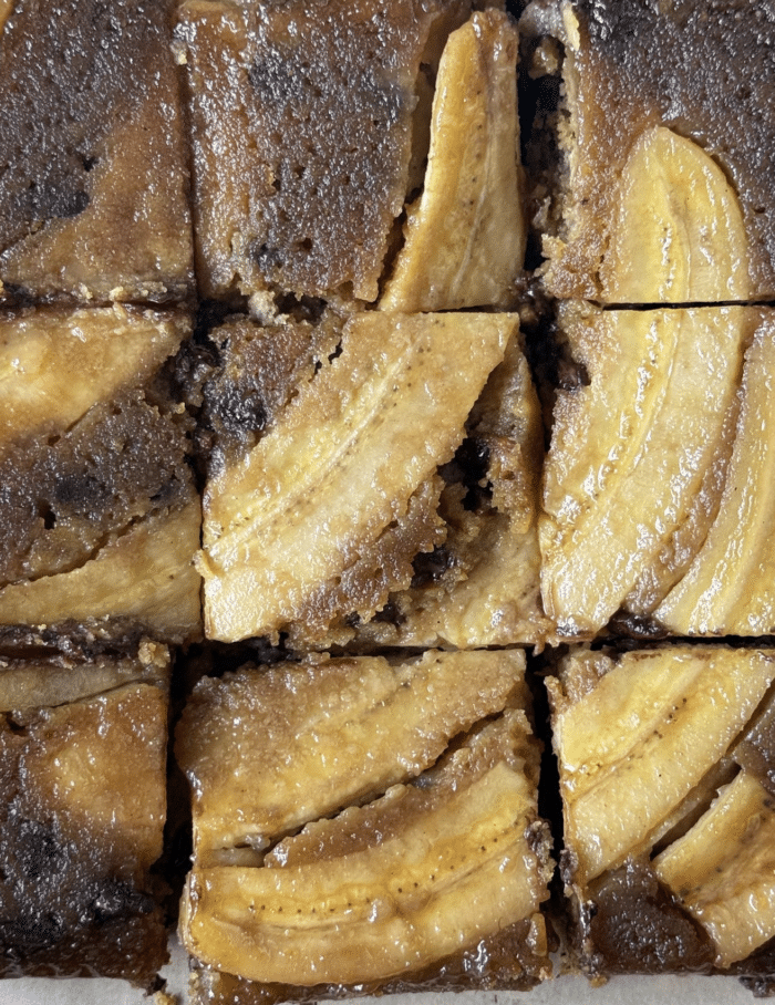 Upside down banana slices.