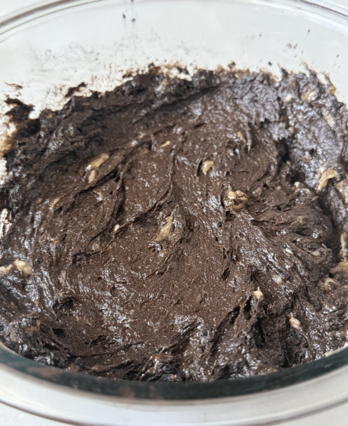 Creamy brownie batter.