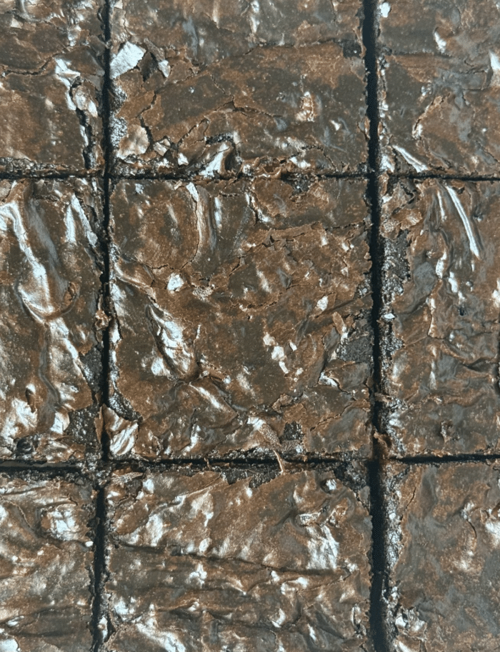 Cut chocolate squares.