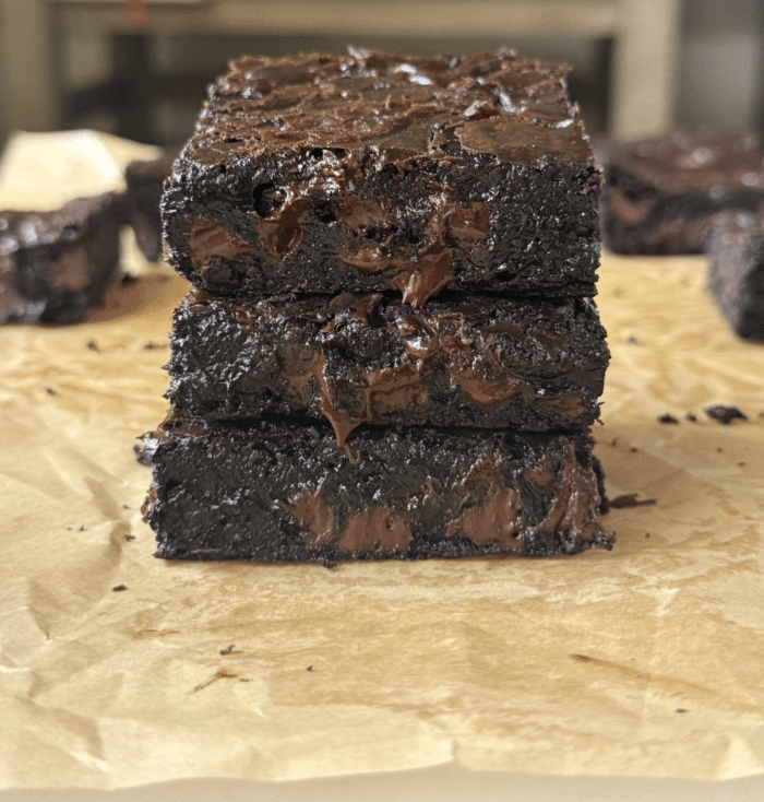 Fudge gooey brownies.