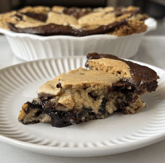Cookie brownie pie.
