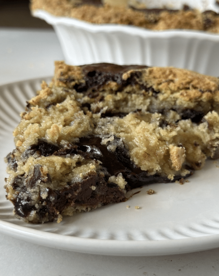 Cookie dough slice.
