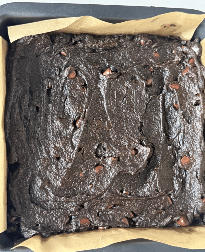 Baked sweet potato brownies.