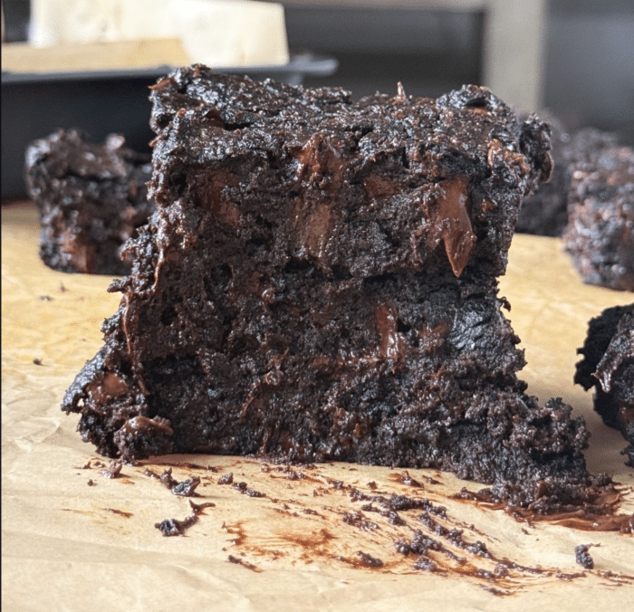 Melty stack of dessert.