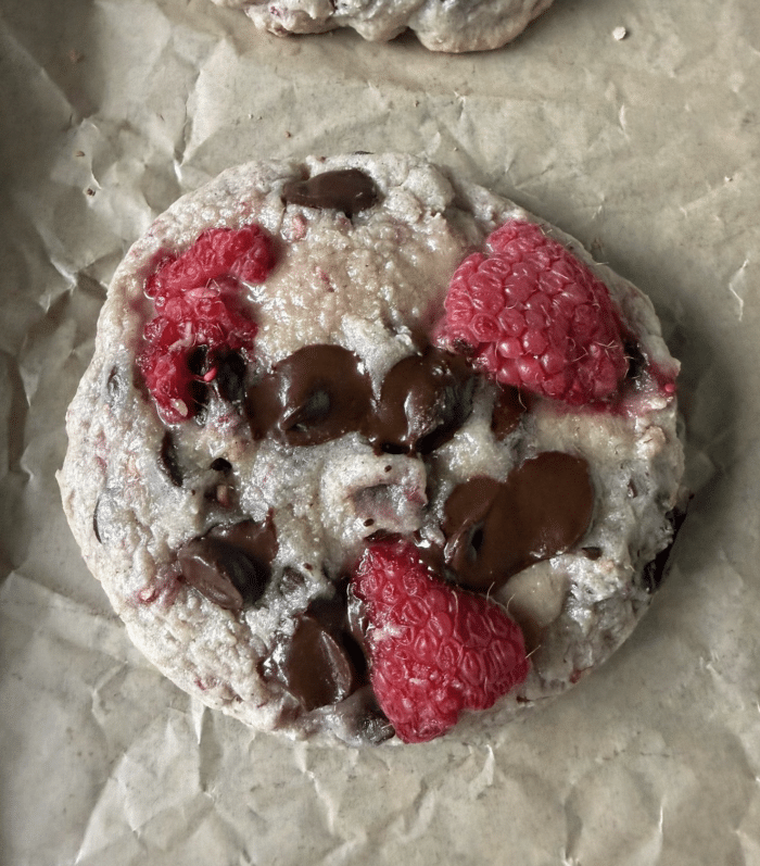Raspberry chocolate chip cookies.