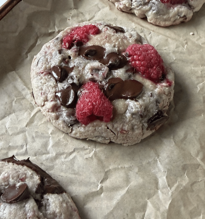 Chocolate raspberry cookies.