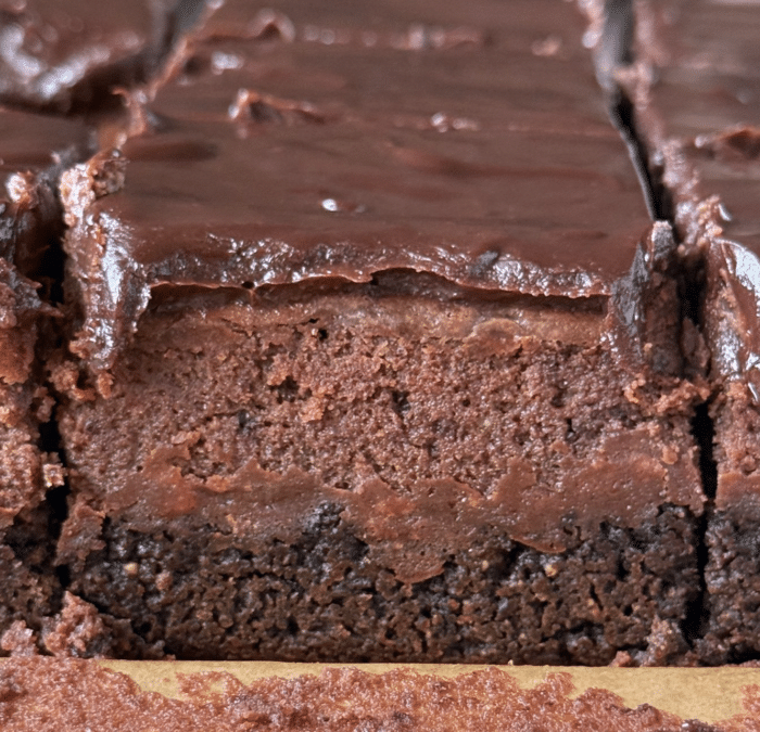 Chocolate cheesecake bars.