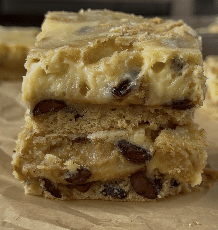 Cookie dough cheesecake bars.