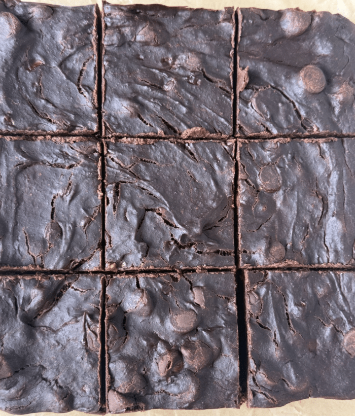 Sliced dark brown bars.