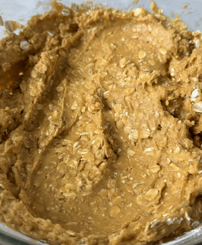 Orange oat dough.