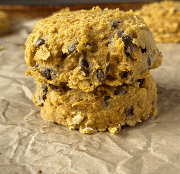 Stack of sweet potato cookies.