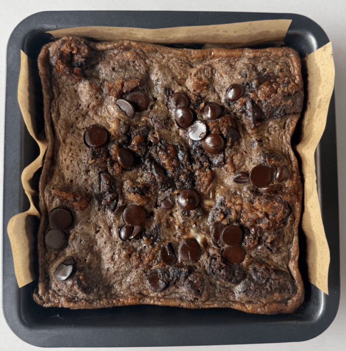Baked bread pudding.