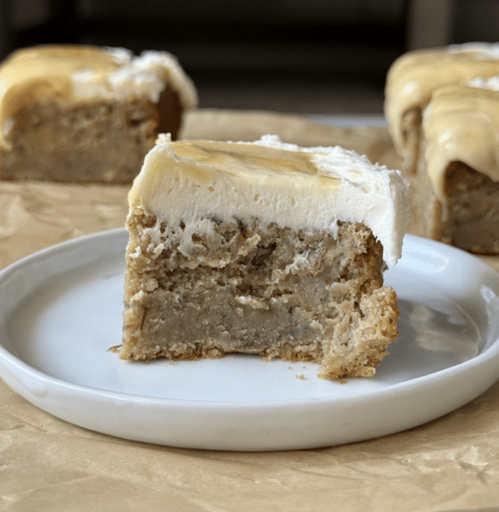 Bite of frosting.