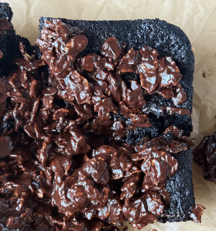 Piece of chocolate cake.