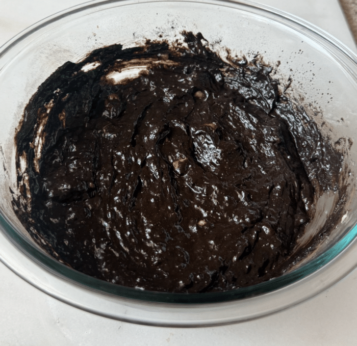 Dark brownie dough.