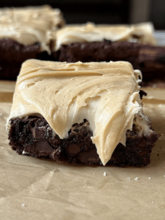 Brownies with Peanut Butter Frosting