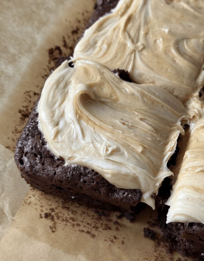 Frosted chocolate bar.