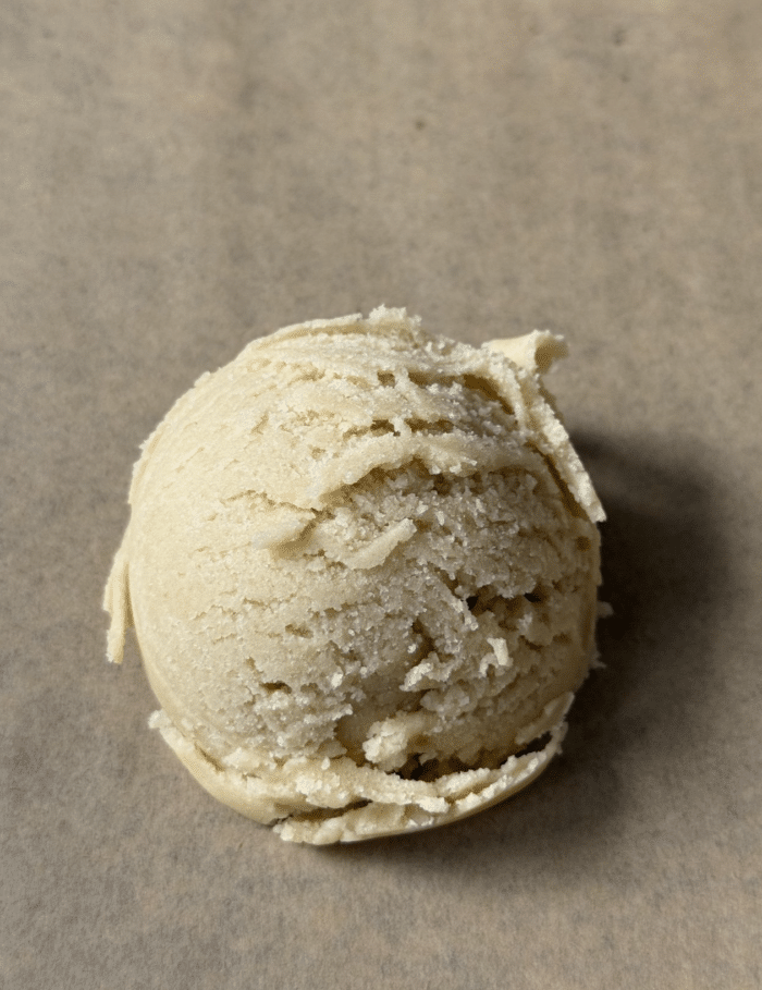 Ball of yellow dough.