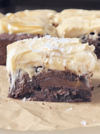 Brownies with Salted Caramel Frosting