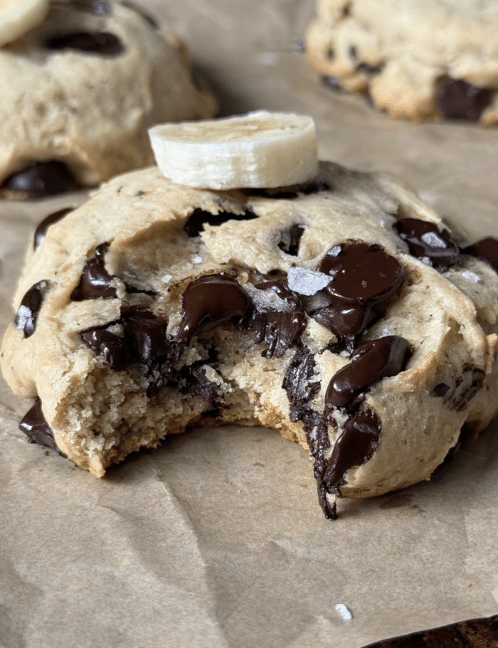 Close up of banana cookies.