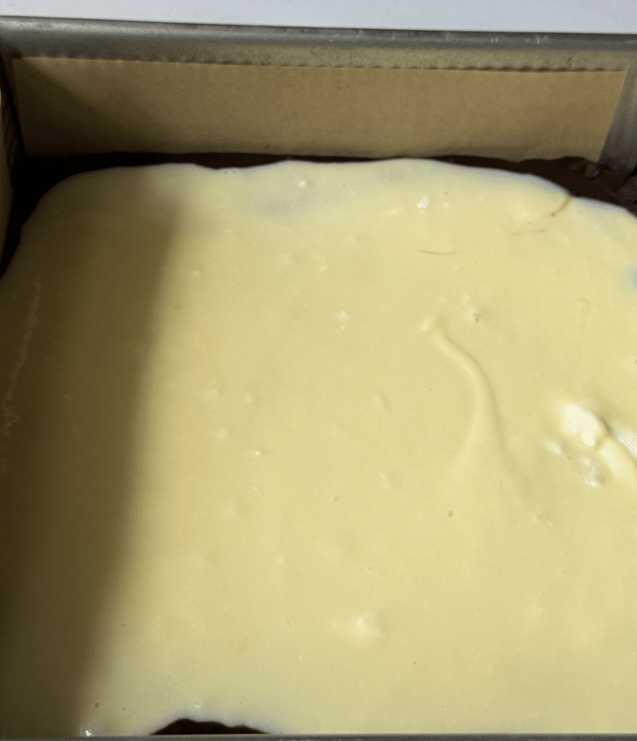 Creamy layer brownies.
