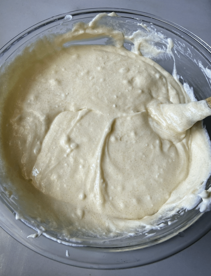 Vanilla cheesecake batter.