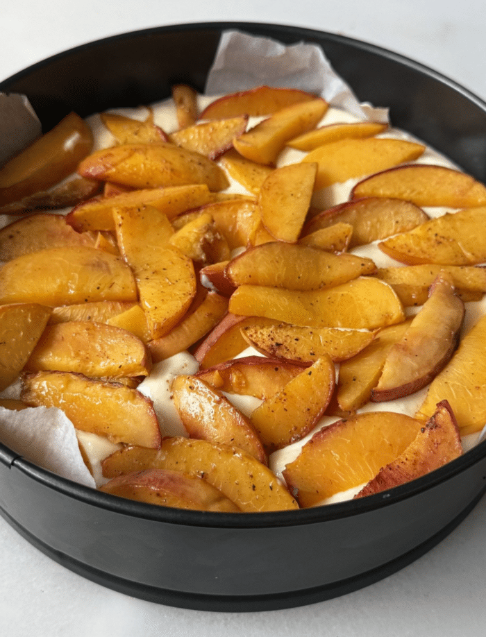Sautéed peaches.