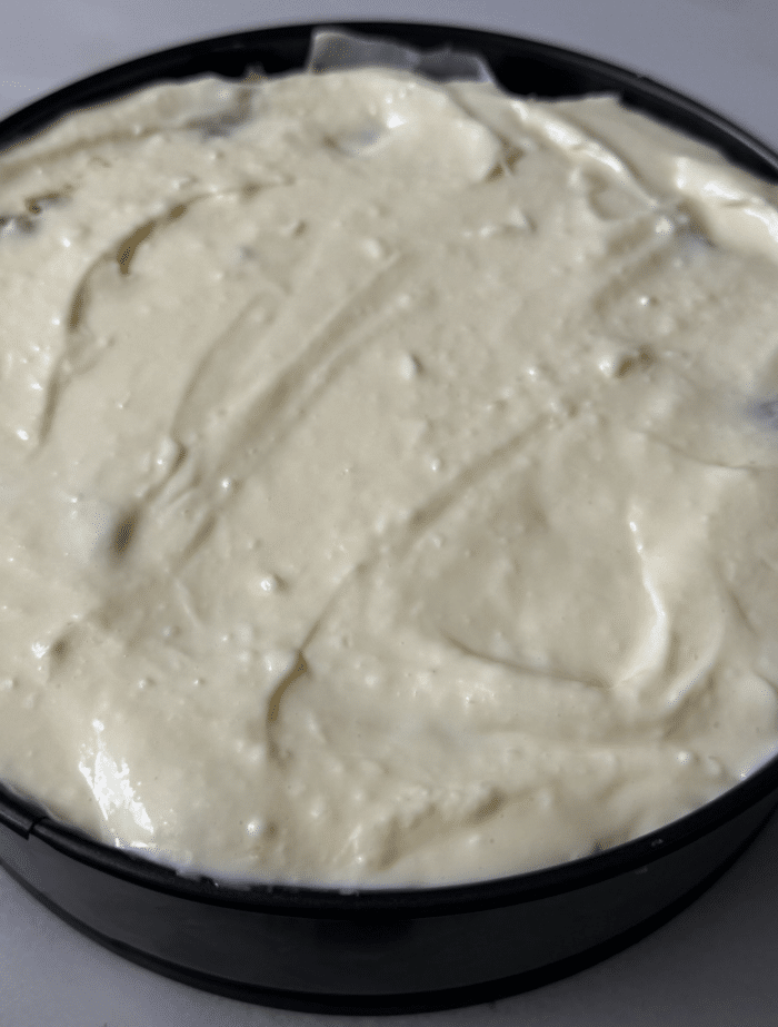 Smooth vanilla batter.