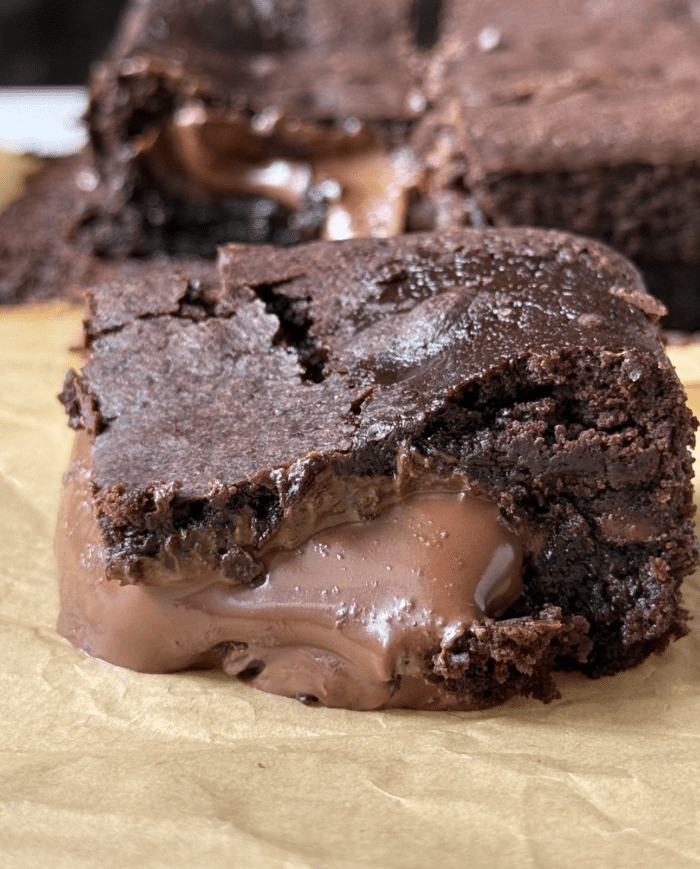 Fudge filled brownie.