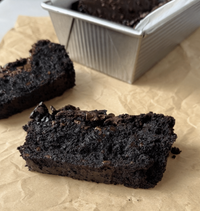 Chocolate loaf piece.