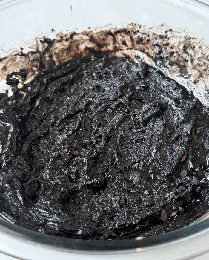Zucchini chocolate batter.