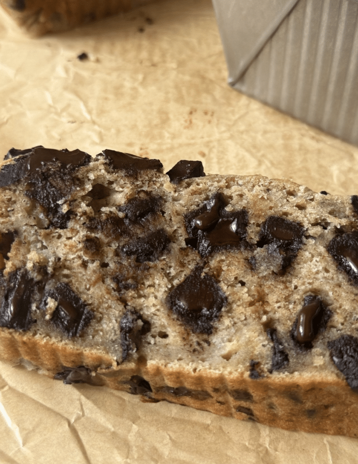 Chocolate chip yogurt bread.