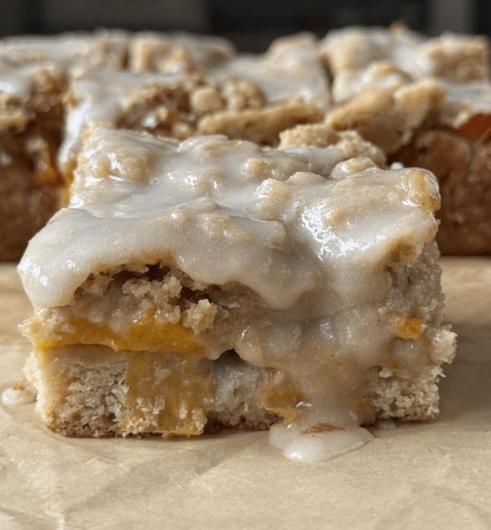 Peach coffee cake.
