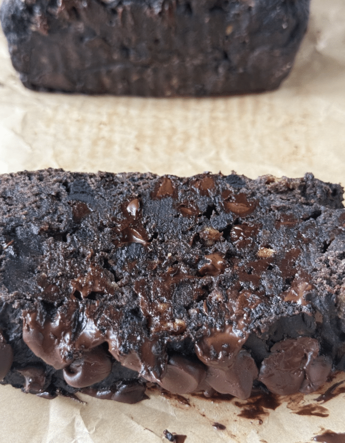 Cocoa loaf slice.